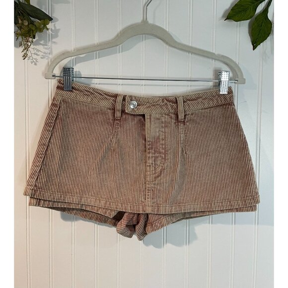 We The Free Gala-Vanting Low Rise Mini Skort Corduroy Pink & White Striped Sz/25 - Picture 4 of 16